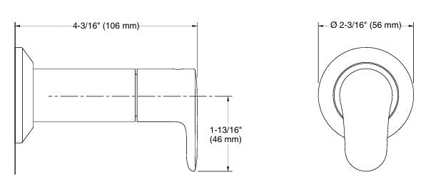 CONC.STOP COCK TRIM FOR 20MM/15MM - KOHLER POPULAR - ( POLISHED CHROME - POPULAR - 0x0 mm - 0inchx0inch )