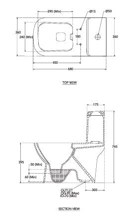 E.W.C ELEMENT ONE-PIECE S-TRAP 300MM - HINDWARE - ( STAR WHITE - ITALIAN - 0x0 mm - 0inchX0inch )