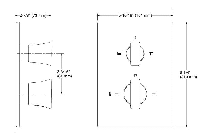 MODERNLIFE EDGE AUTOSENSE TRIM - KOHLER LUXURY - ( MATT BLACK - LUXURY - 0x15 mm - 0inchX0.6inch )