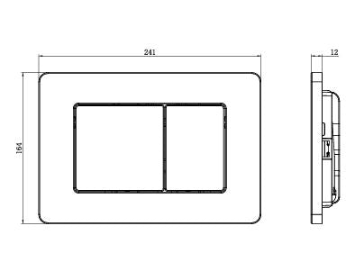 SS FLUSH PLATE - AQUANT - ( MATT BLACK - - 0x0 mm - 0inchx0inch )
