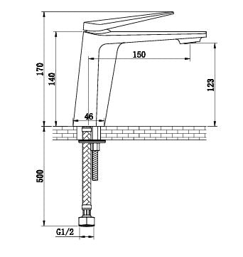 SINGLE LEVER BRASS BASIN MIXER FOAM FLOW - AQUANT - ( CHROME - SEINA SERIES - 0x0 mm - 0inchx0inch )