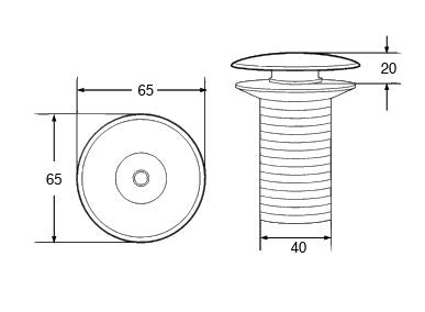 CERAMIC POP UP WASTE COUPLING - AQUANT - ( BEIGE CARAMEL - - 125x32 mm - 5inchX1.28inch )