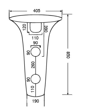 FLOOR MOUNT FULL PEDESTAL BASIN - AQUANT - ( GLOSSY WHITE - - 415x405 mm - 17inchX16inch )