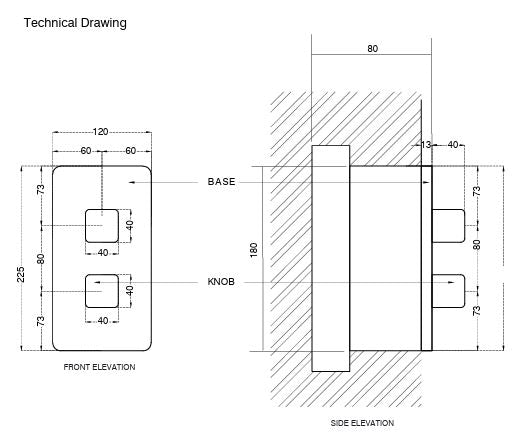 CONC.THERMO DIVTR CNTRL.UNIT. FR 3OUTLET - AQUANT - ( CHROME - - 0x0 mm - 0inchx0inch )