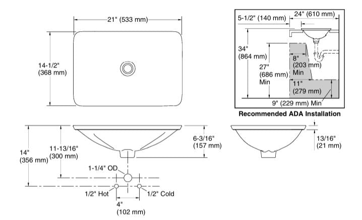 QUILA VANA VESSEL WASH BASIN - KOHLER LUXURY - ( WHITE - LUXURY - 536x370 mm - 21inchX14.8inch )
