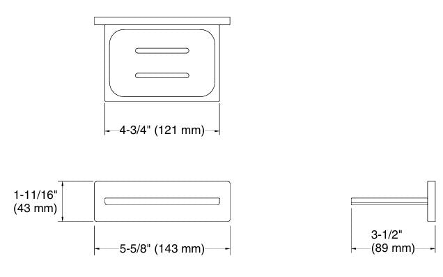 COMPLEMENTARY-SOAP DISH - KOHLER POPULAR - ( POLISHED CHROME - POPULAR - 0x0 mm - 0inchx0inch )