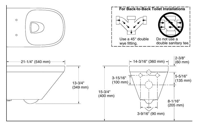 EWC W/H W/O S/COVER FOR 27902IN-SS-0 ( BOLT DISTANCE 7INCH) - KOHLER LUXURY - ( - LUXURY - 0x0 mm - 0inchx0inch )