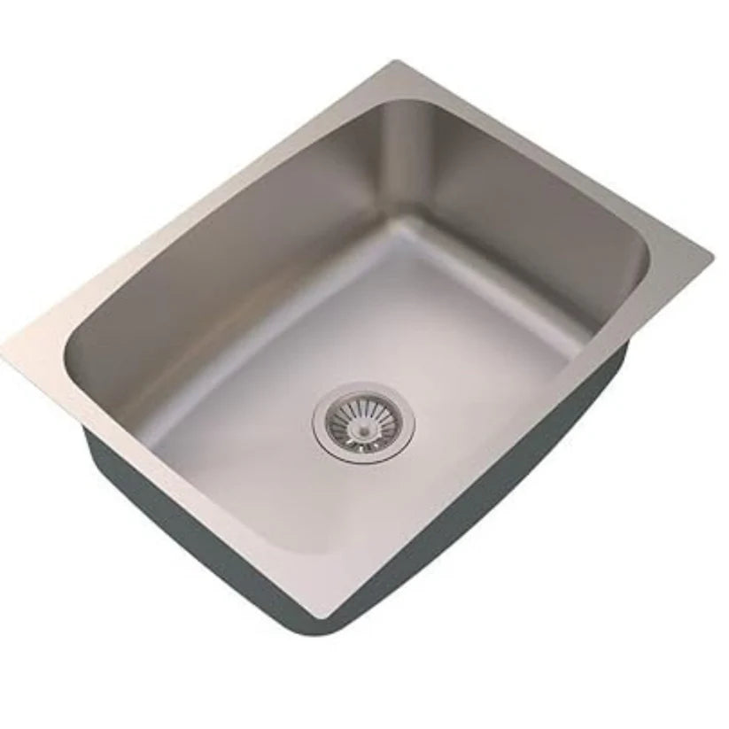 1 BOWL W/O DRAIN BOARD(DEPTH 8INCH) THK 1MM - CARYSIL -  ( GLOSSY FINISH - ELEGANCE - 610x457 mm - 24inchX18inch )