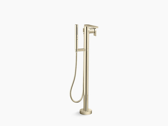 FLOOR MOUNT BATH TUB FILLER W/HAND SHWR - KOHLER LUXURY - ( FRENCH GOLD - LUXURY - 0x0 mm - 0inchX0inch )
