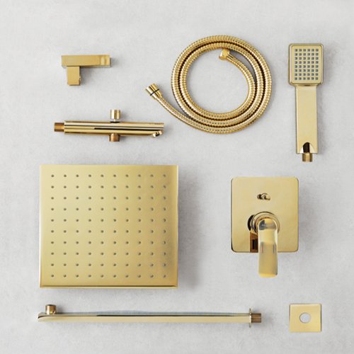 SL/DIV OH/SHWR W/ARM H/SHWR.SET B/SPOUT - AQUANT - ( GOLD - - 0x0 mm - 0inchX0inch )