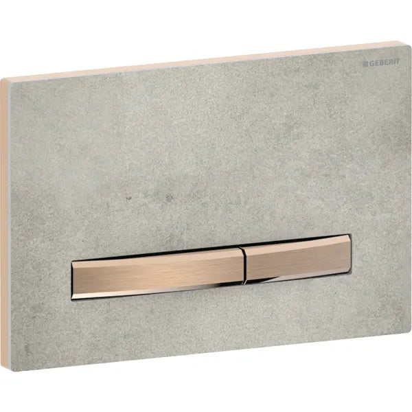 ACTUATOR PLATE SIGMA 50 SQUARE - GEBERIT - ( ROSE GOLD CONCRETE - SIGMA - 600x400 mm - 24inchX16inch )