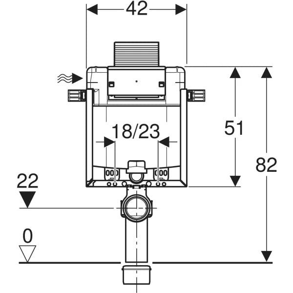 CONC.CIST.12CM THICK LOW HT.6/3L D.FLUSH - GEBERIT -  (  - KOMBIFIX ALPHA - 0x0 mm - 0inchx0inch )