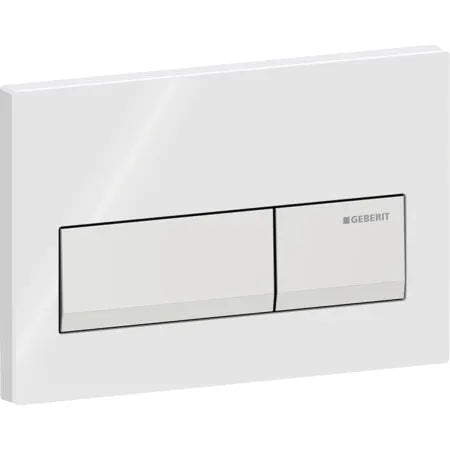 ACTUATOR PLATE ALPHA 50 SQUARE - GEBERIT - ( WHITE - ALPHA - 525x350 mm - 21inchX14inch )