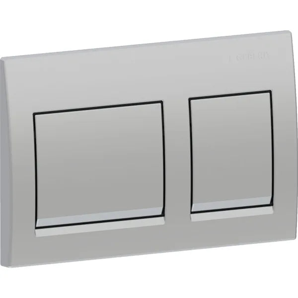 ACTUATOR PLATE ALPHA 25 SQUARE - GEBERIT - ( MATT CHROME - ALPHA - 525x350 mm - 21inchX14inch )