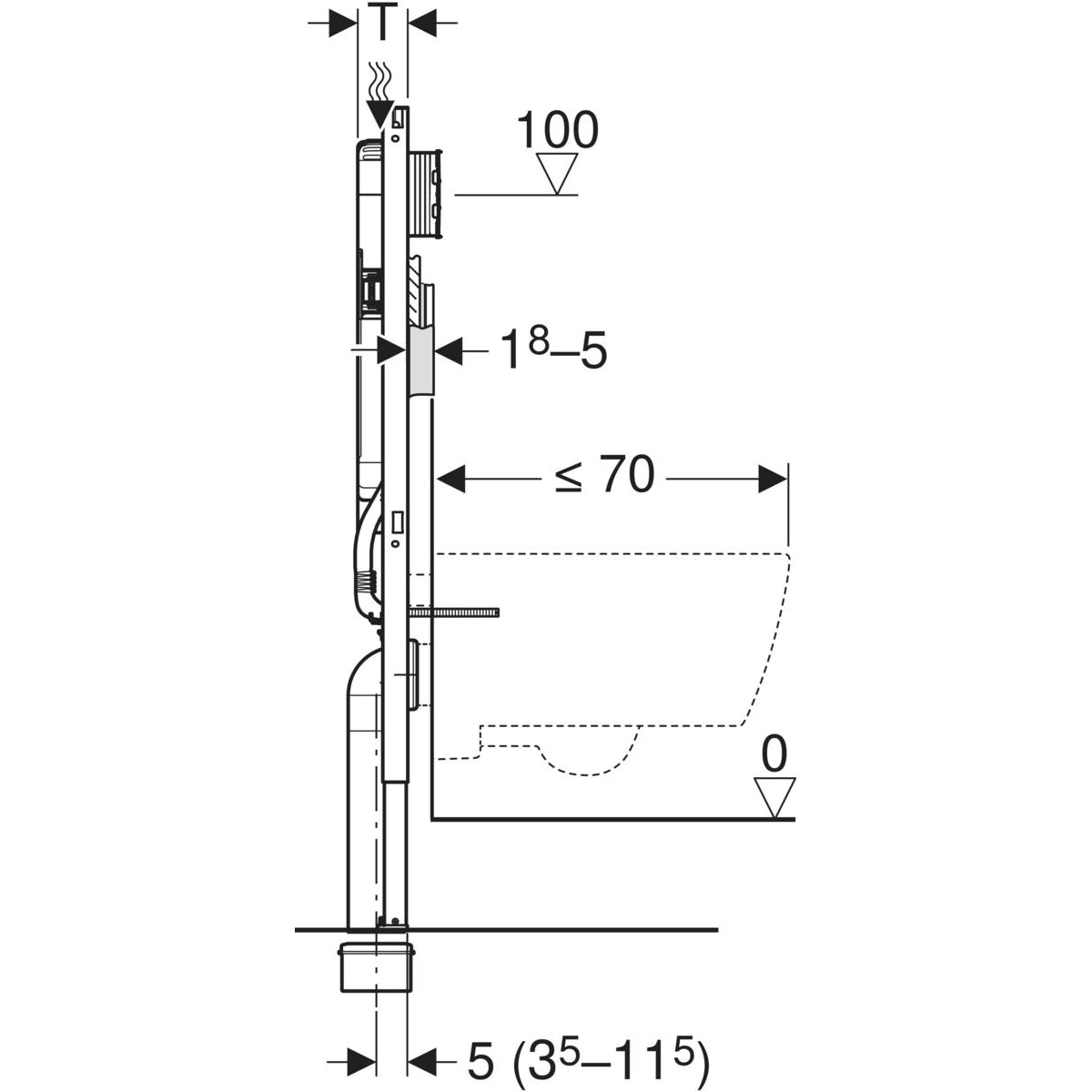 DUOFIX CONC.CISTERN UP-720 8CM THICK F/M - GEBERIT -  (  - SIGMA - 0x0 mm - 0inchx0inch )