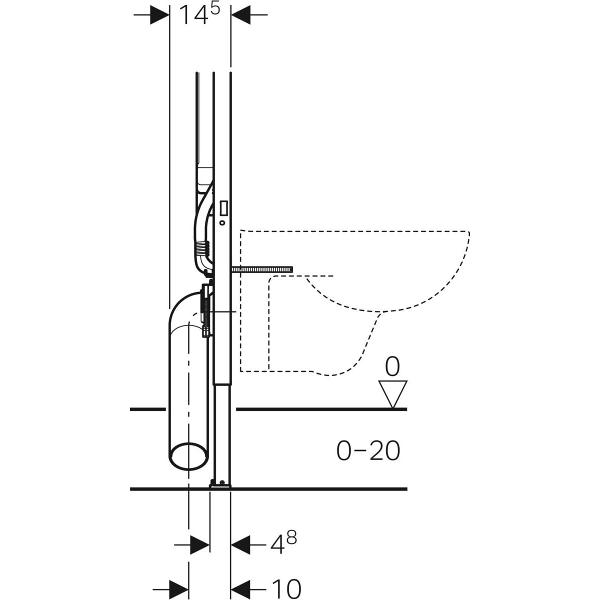 DUOFIX CONC.CISTERN UP-720 8CM THICK F/M - GEBERIT -  (  - SIGMA - 0x0 mm - 0inchx0inch )
