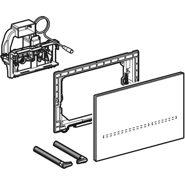 ACTUATOR PLATE SIGMA 80 TOUCH FREE - GEBERIT - ( BLACK GLASS - SIGMA - 0x0 mm - 0inchx0inch )