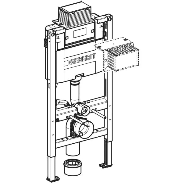 DUOFIX ELEMENT FOR WH WC,98 CM,W/OMEGA CONC. CISTRN 12CM - GEBERIT -  (  - OMEGA - 0x0 mm - 0inchx0inch )
