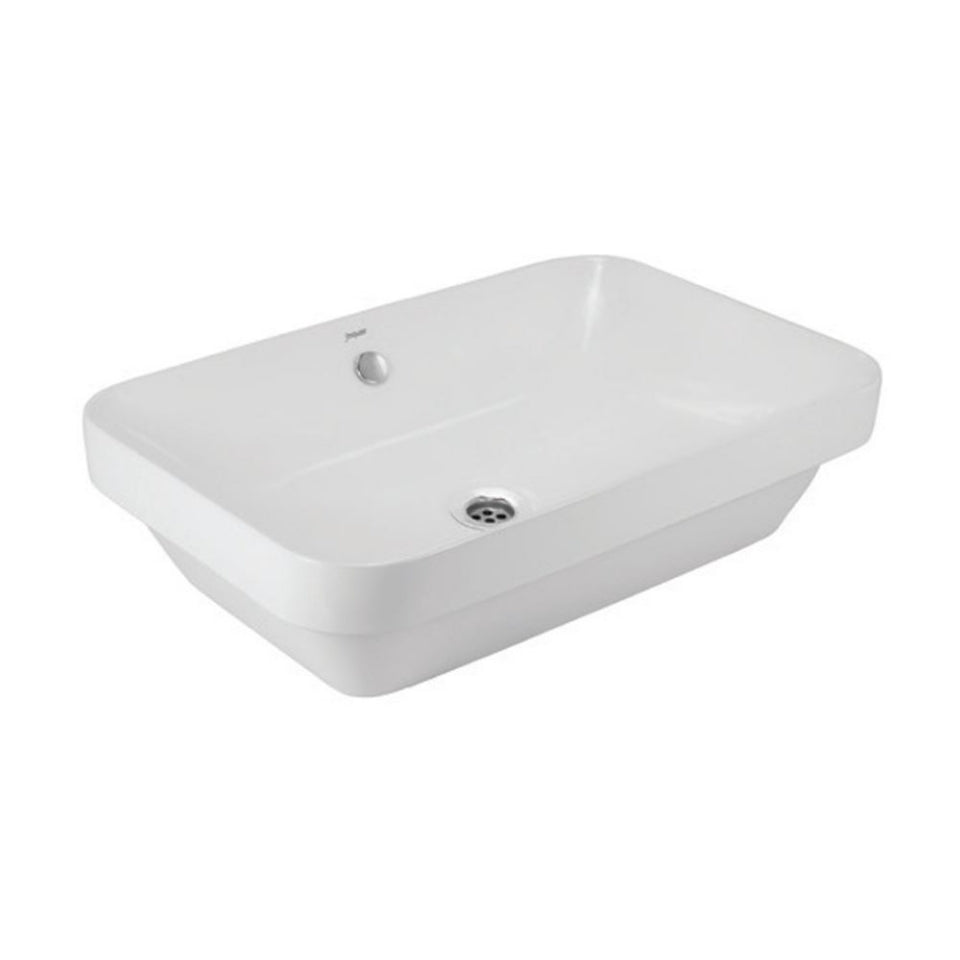 WASH BASIN COUNTER TOP - JAQUAR SWARE - ( WHITE - D-ARC - 615x415 mm - 24.5inchX16.5inch )