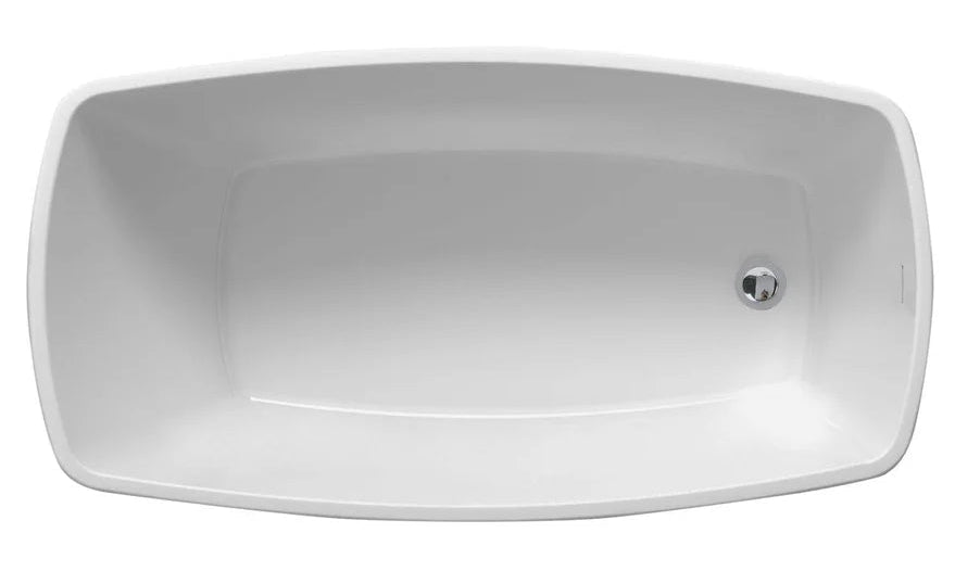 FREE STANDING BATH TUB ( HT-650MM) - OYSTER - ( WHITE - DAZU-6034 - 1600x850 mm - 64inchX34inch )