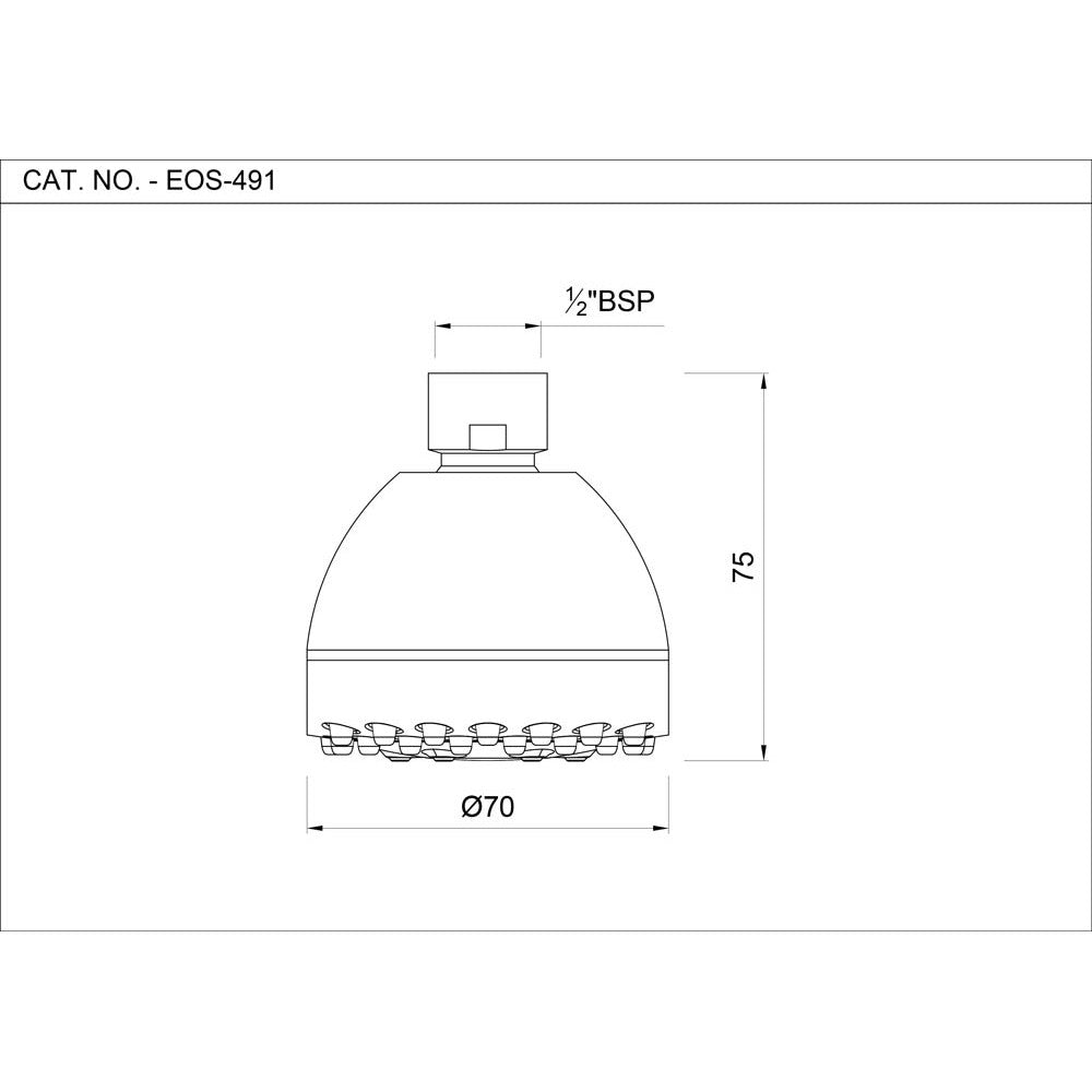 OVERHEAD SHOWER ROUND SHAPE SINGLE FLOW - ESSCO FAUCET - ( CHROME - SHOWER - 0x0 mm - 0inchX0inch )