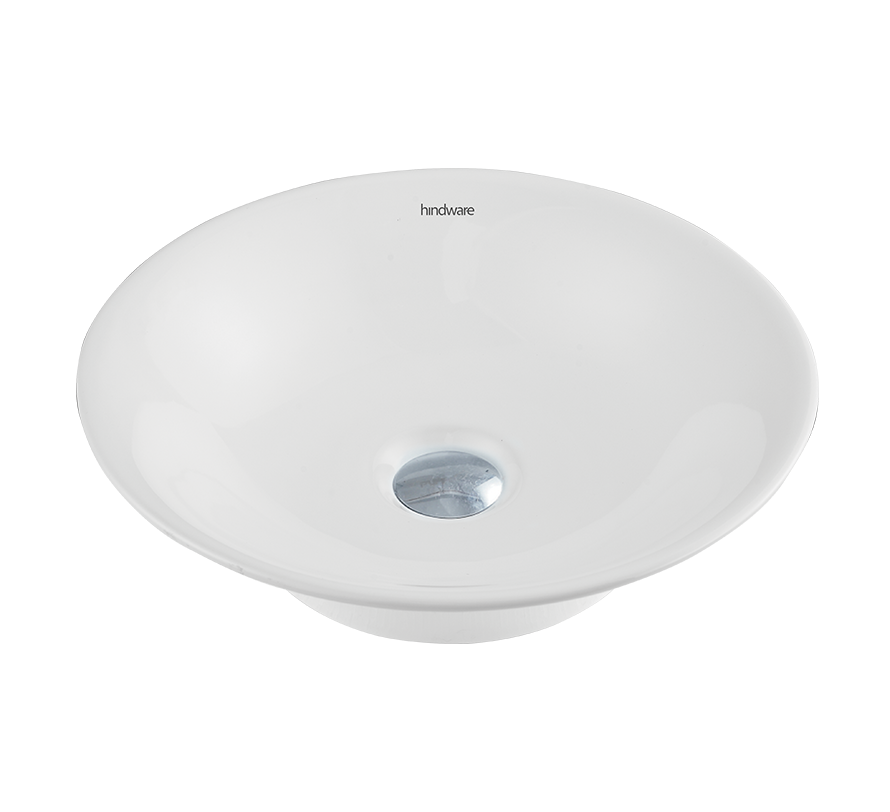 TABLE TOP WASH BASIN ROUND - HINDWARE -  ( STAR WHITE - ELEGANCE - 350x350 mm - 14inchX14inch )
