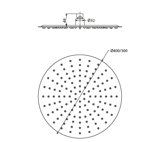 ULTRA THIN SS RAIN SHOWER 400 MM ROUND - HINDWARE FAUCETS -  ( POLISHED CHROME - URBAN SHOWERS - 0x400 mm - 0inchx16inch )