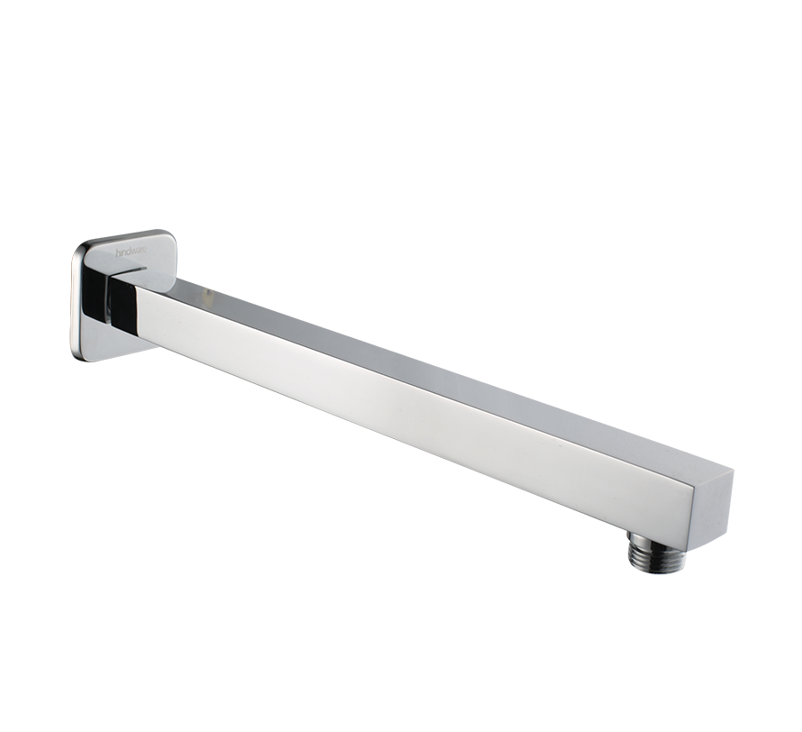 SHOWER ARM 304 MM SQUARE WT FLANGE - HINDWARE FAUCETS -  ( POLISHED CHROME - SHOWER ARM - 0x304 mm - 0inchX12inch )