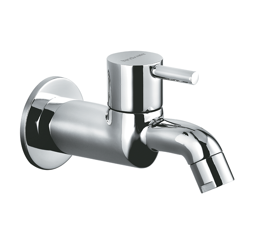 BIB COCK W/FLANGE - HINDWARE FAUCETS -  ( POLISHED CHROME - FLORA - 0x15 mm - 0inchX0.5inch )