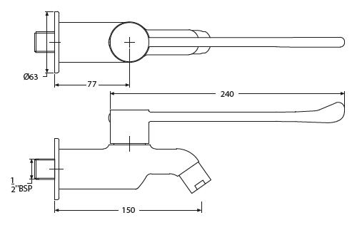 BIB COCK W/FLANGE - HINDWARE FAUCETS -  ( POLISHED CHROME - FLORA - 0x15 mm - 0inchX0.5inch )