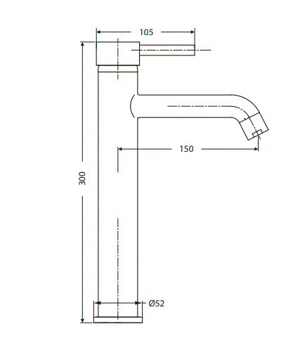 SINGLE LEVER BASIN MIXER TALL - HINDWARE FAUCETS - ( POLISHED CHROME - FLORA-NEO CLASSIC - 0x15 mm - 0inchX0.5inch )
