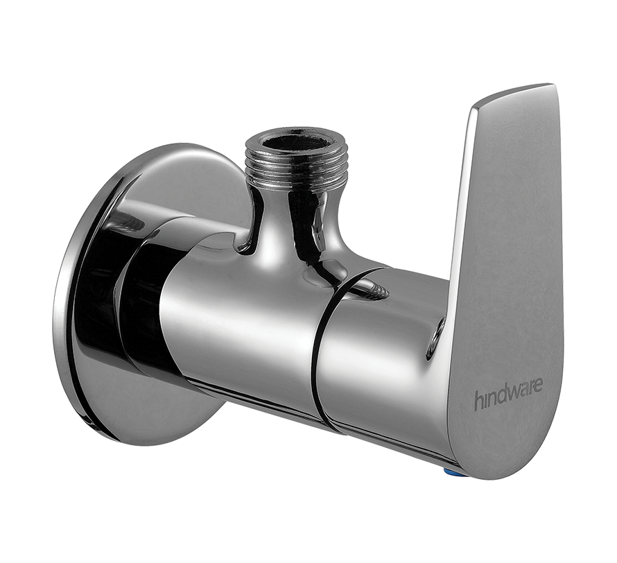 (PRUN) ANGULAR STOP COCK WITH WALL FLANGE - HINDWARE FAUCETS -  ( POLISHED CHROME - ELEMENT-URBAN - 0x15 mm - 0inchX0.5inch )