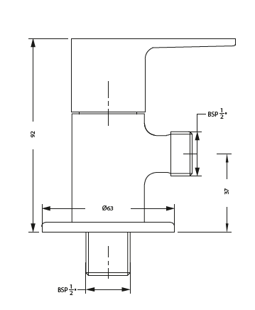 (PRUN) ANGULAR STOP COCK WITH WALL FLANGE - HINDWARE FAUCETS -  ( POLISHED CHROME - ELEMENT-URBAN - 0x15 mm - 0inchX0.5inch )