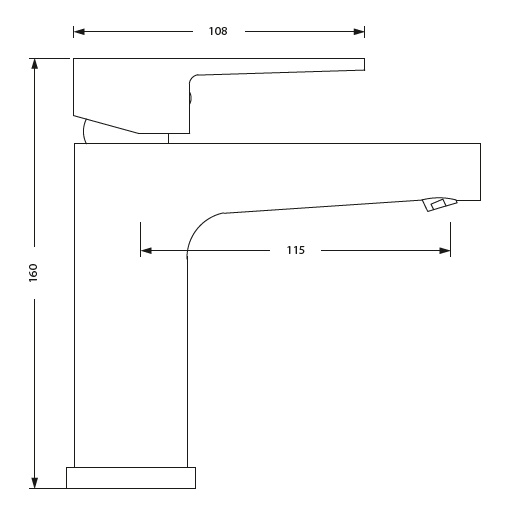 SINGLE LEVER BASIN MIXER - HINDWARE FAUCETS -  ( POLISHED CHROME - ELEMENT-URBAN - 0x15 mm - 0inchX0.5inch )
