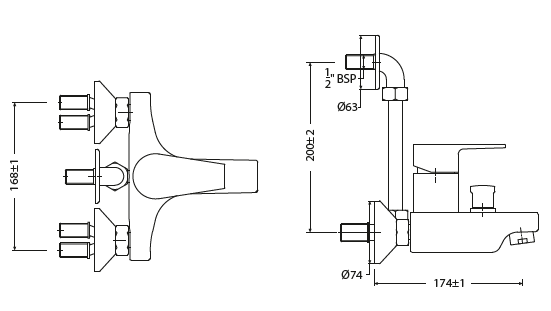 SINGLE LEVER BATH & OH SHOWER MIXER (EXP) - HINDWARE FAUCETS -  ( ROSE GOLD - ELEMENT-HUES - 0x15 mm - 0inchX0.5inch )