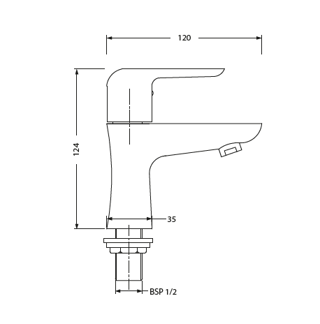 (PRUN) PILLAR COCK - HINDWARE FAUCETS -  ( POLISHED CHROME - FLUID-URBAN - 0x15 mm - 0inchX0.5inch )