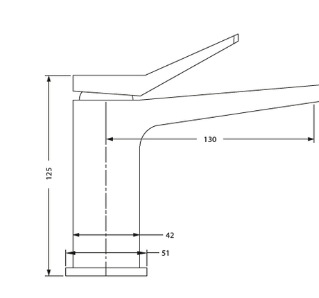 SINGLE LEVER BASIN MIXER - HINDWARE FAUCETS -  ( POLISHED CHROME - EDGE-GEOMETRIC - 0x15 mm - 0inchX0.5inch )