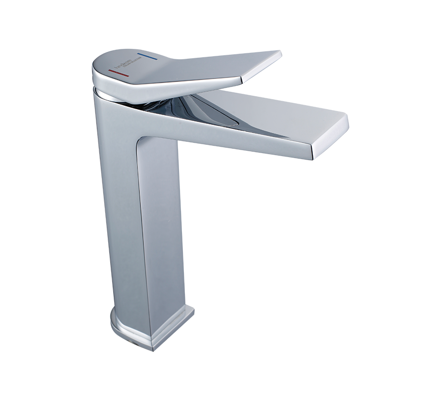 SINGLE LEVER BASIN MIXER TALL - HINDWARE FAUCETS -  ( POLISHED CHROME - EDGE-GEOMETRIC - 0x15 mm - 0inchX0.5inch )
