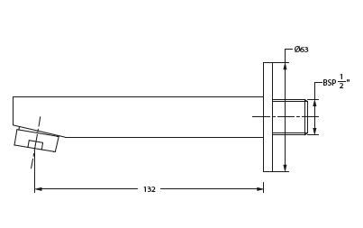 BATH TUB SPOUT - HINDWARE FAUCETS -  ( POLISHED CHROME - CORA-URBAN - 0x15 mm - 0inchX0.5inch )