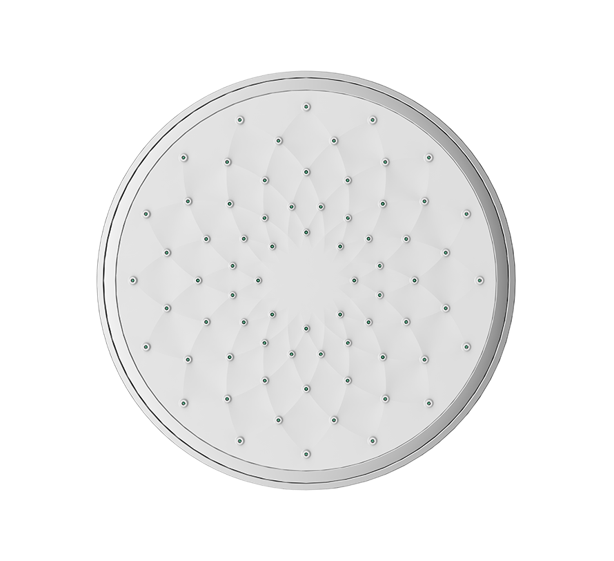 1 FLOW 230 X 60MM OH BRASS SH. ROUND - HINDWARE FAUCETS -  ( POLISHED CHROME - URBAN SHOWERS - 230x60 mm - 9.1inchx2.4inch )