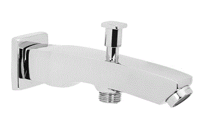 BATH TUB SPOUT WITH TIP-TON - HINDWARE FAUCETS - ( POLISHED CHROME - AVIOR-GEOMETRIC - 0x15 mm - 0inchX0.5inch )