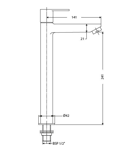 (PRUN) PILLAR COCK TALL - HINDWARE FAUCETS -  ( POLISHED CHROME - ASPIRO-URBAN - 0x15 mm - 0inchX0.5inch )