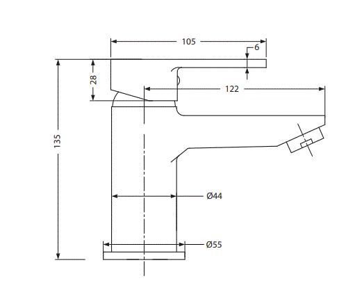 SINGLE LEVER BASIN MIXER - HINDWARE FAUCETS - ( POLISHED CHROME - ASPIRO - 0x0 mm - 0inchX0inch )