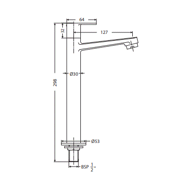 PILLAR COCK TALL - HINDWARE FAUCETS - ( POLISHED CHROME - - 0x15 mm - 0inchX0.5inch )