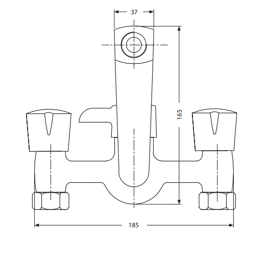 WALL MIXER TELEPHONIC WITH CRUTCH - HINDWARE FAUCETS - ( POLISHED CHROME - CONTESSA NEO-NEO CLASSIC - 0x15 mm - 0inchX0.5inch )