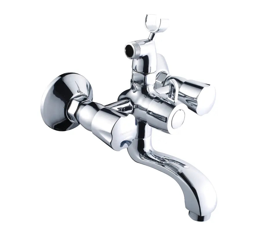 WALL MIXER TELEPHONIC WITH CRUTCH - HINDWARE FAUCETS - ( POLISHED CHROME - CONTESSA NEO-NEO CLASSIC - 0x15 mm - 0inchX0.5inch )