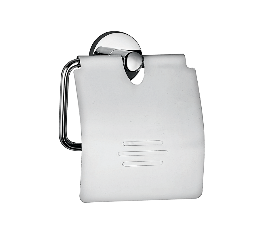 TOILET PAPER HOLDER WITH COVER - HINDWARE FAUCETS -  ( POLISHED CHROME - ACCESSORIES - 0x0 mm - 0inchx0inch )