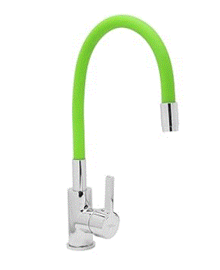 SL SINK MIXER FLEXIBLE SPOUT-TABLE MOUNT (GREEN) - HINDWARE FAUCETS - ( POLISHED CHROME - KITCHEN MIXER-GLAMOUR - 0x15 mm - 0inchX0.5inch )