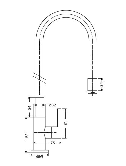 SINK COCK FLEXIBLE SPOUT-TABLE MOUNT (RED) - HINDWARE FAUCETS -  ( POLISHED CHROME - KITCHEN TAP-GLAMOUR - 0x15 mm - 0inchX0.5inch )