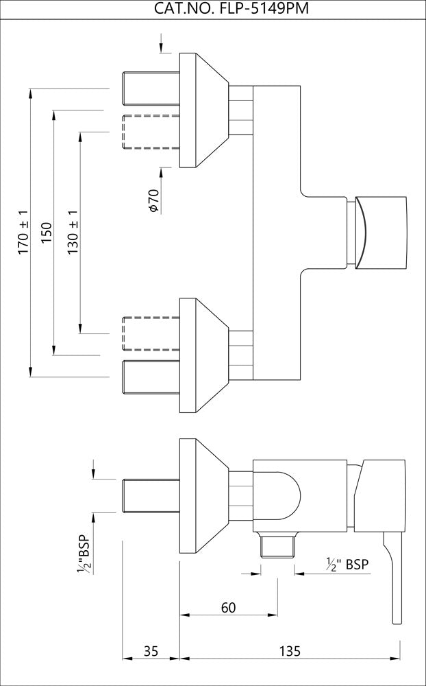 SINGLE LEVER EXPOSED SHOWER MIXER - JAQUAR FAUCETS - ( BLACK MATT - FLORENTINE PRIME - 0x15 mm - 0inchX0.5inch )